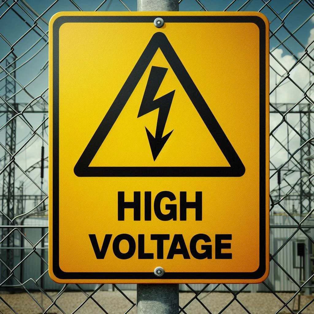 High voltage warning.