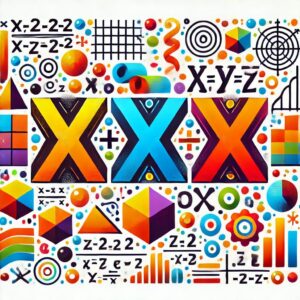 x, y, z and many math symbols.