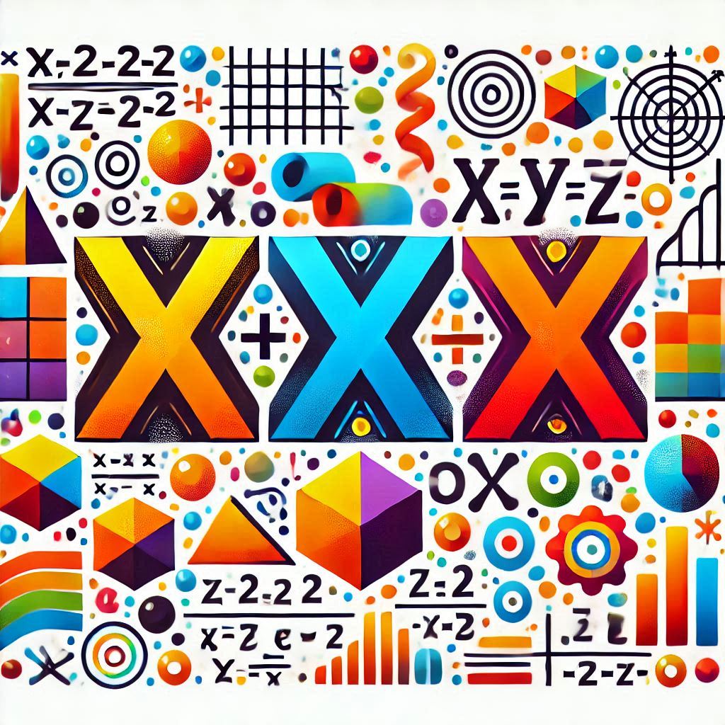 x, y, z and many math symbols.